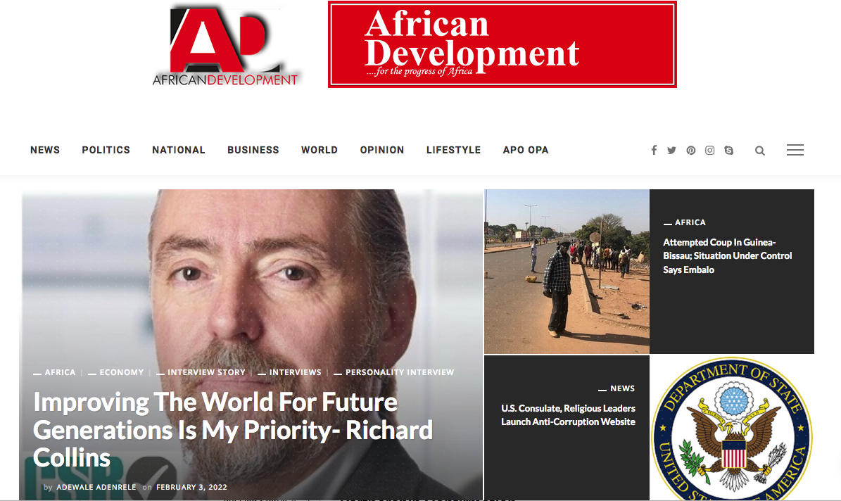 African Development Review CSR Accreditation Interview featured in African Development